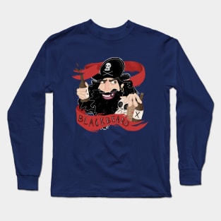 Blackbeard Pirate Character Long Sleeve T-Shirt